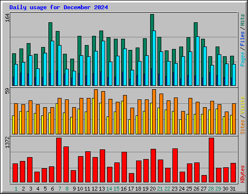 Daily usage for December 2024