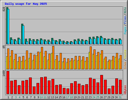 Daily usage for May 2025