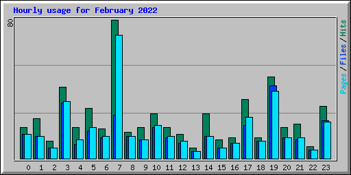 Hourly usage for February 2022