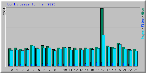 Hourly usage for May 2023