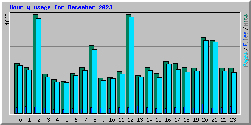 Hourly usage for December 2023