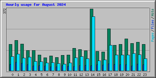 Hourly usage for August 2024