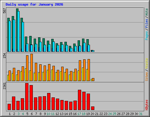 Daily usage for January 2026