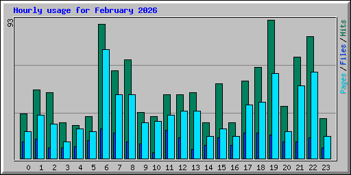 Hourly usage for February 2026